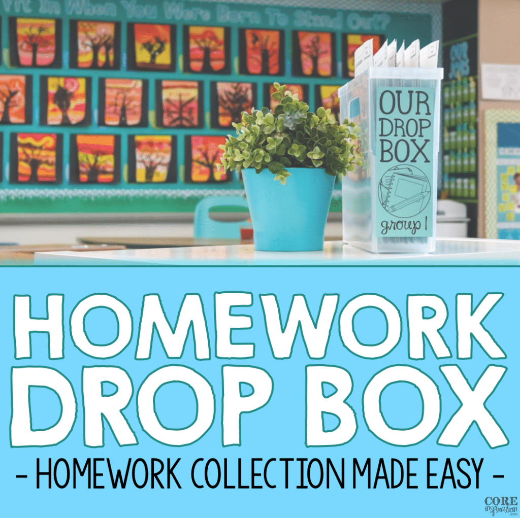 Core Inspiration Homework Drop Box Freebie Cover